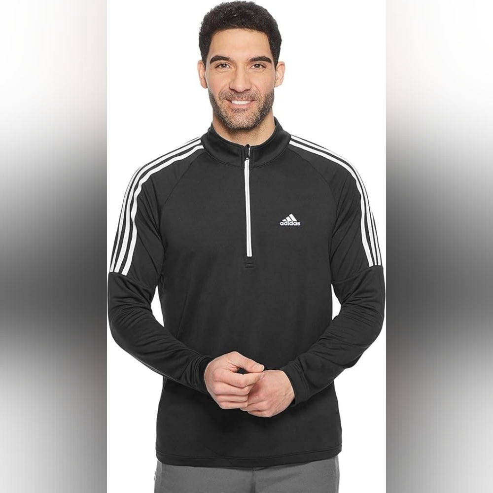 Adidas Mens French Terry 1/4 Zip Golf Sweat Shirt